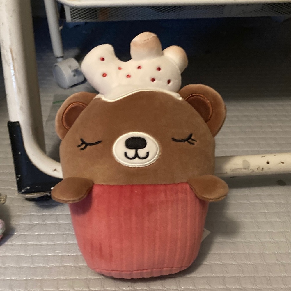 Cute Bear Cupcake Plush Moriah Elizabeth has a bottom tag